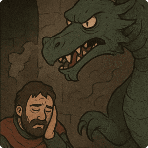 Hubo momentos donde el valeroso caballero estuvo a punto de rendirse, pero sabía que, si lo lograba, no solo él se salvaría, sino que salvaría al reino entero.